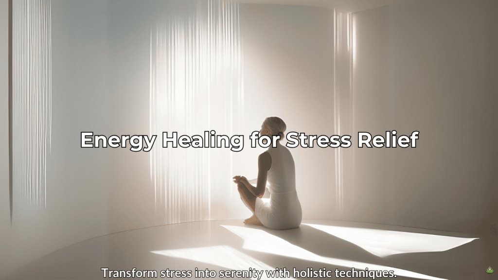 Glowing silhouette surrounded by white light, symbolizing stress release and energy balance.