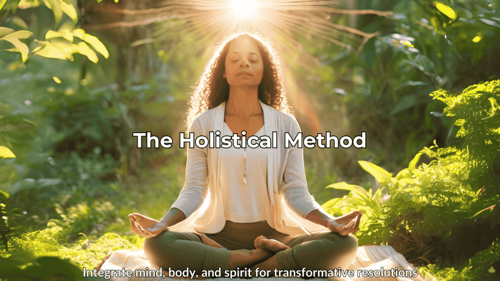 Person meditating with a glowing energy field representing holistic alignment.