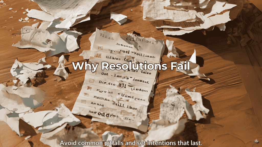 Broken checklist with faded text symbolizing failed resolutions.