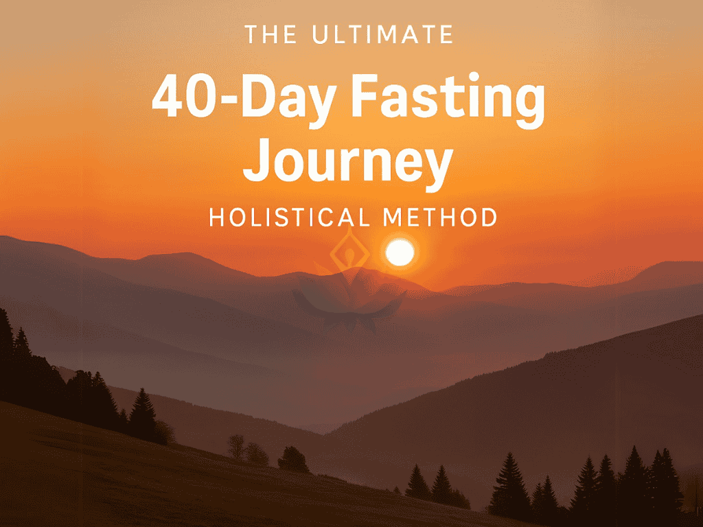 40-day fasting journey hero image featuring vibrant sunrise and calm natural elements