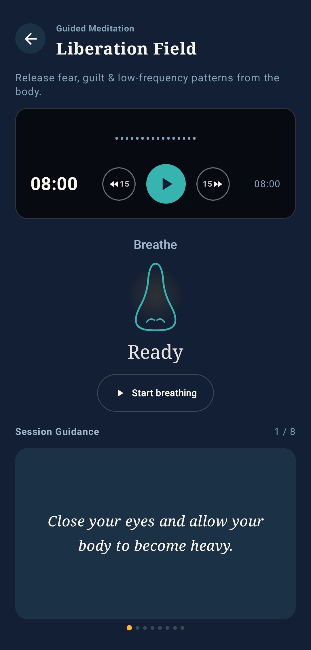 Holistical app — EFT tapping session