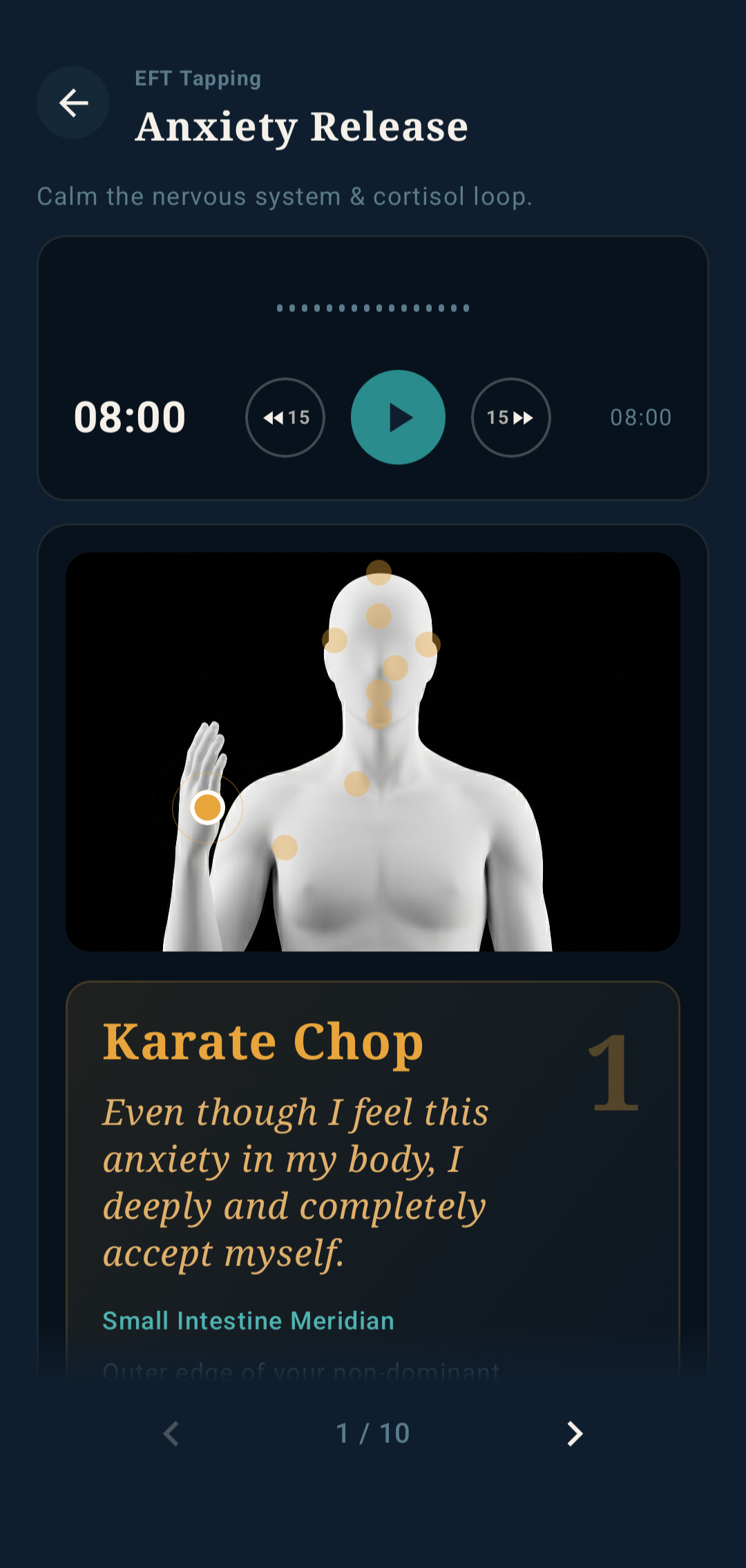 Holistical app — guided meditation player